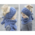 Niños bebé niños niñas invierno diadema Snood Beanie Hat bufanda conjunto (SK419S)